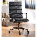 Vintage Black Top Grain Leather Executive Office Chair W474604