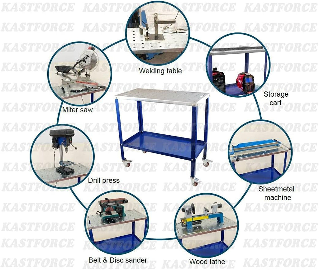 Portable Welding Table with 5/8 /16mm Holes on Top W586