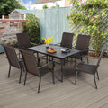 7 Pieces Wicker Rattan Patio Dining Set U81805