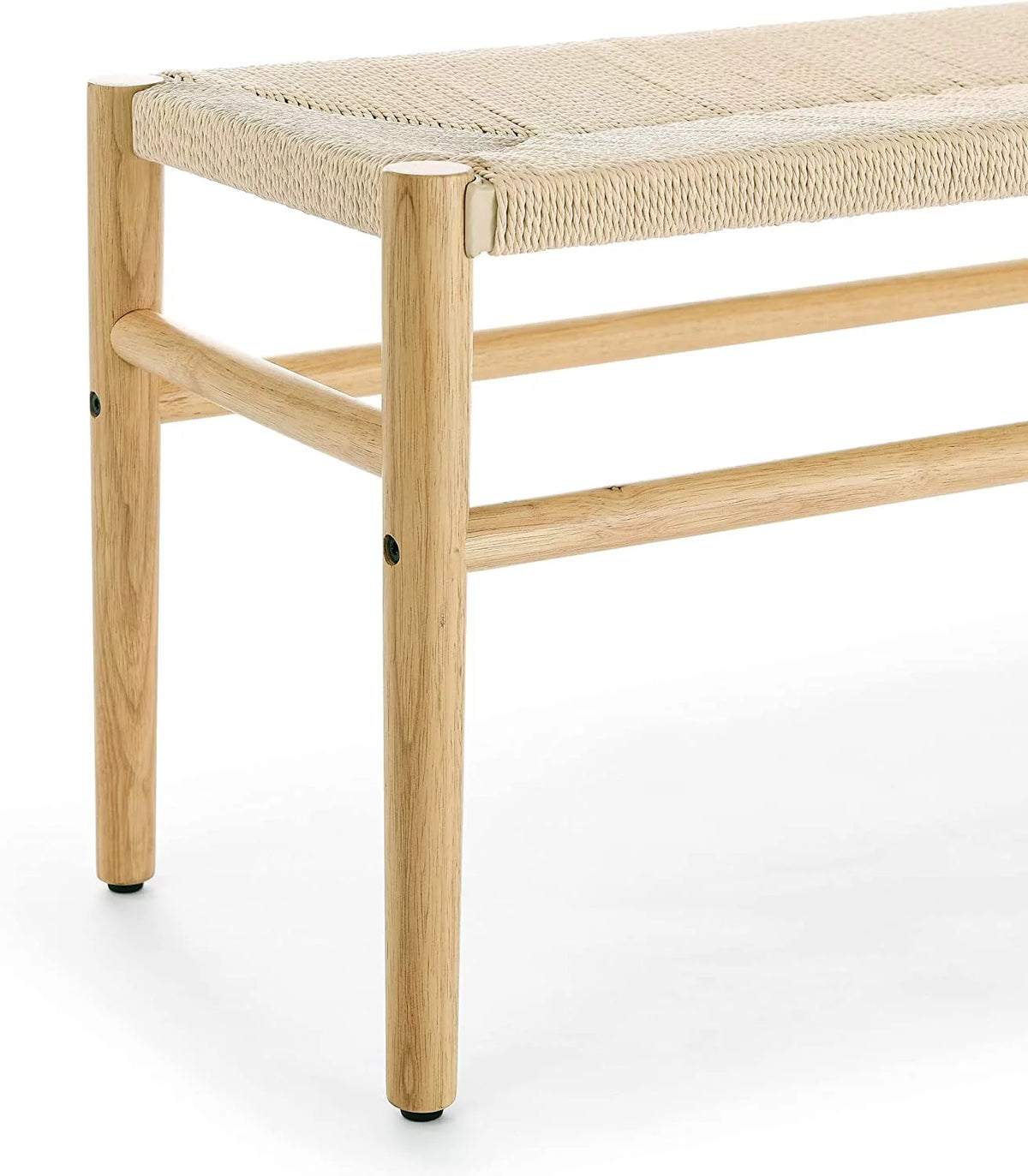 Indoor Entryway Bench with Paper Cord Ottoman S53797