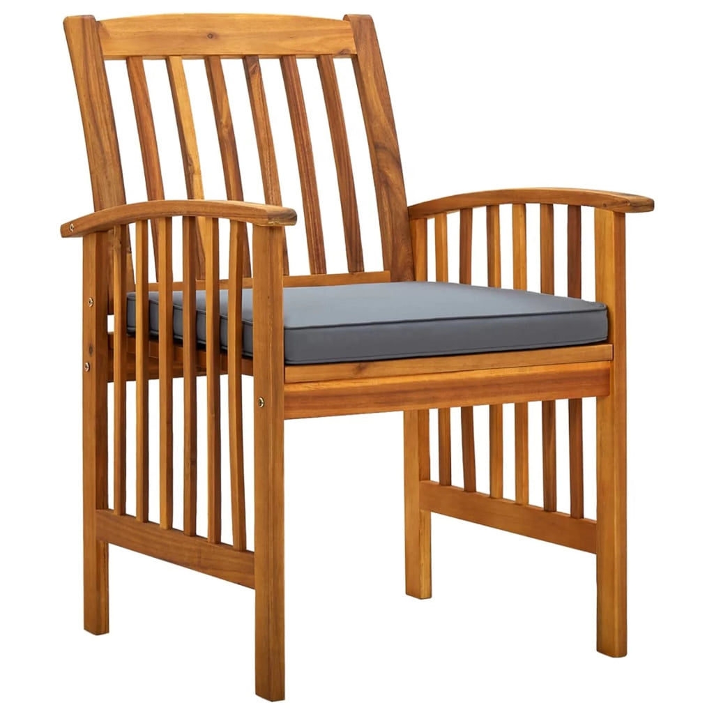 Garden Dining Chairs 2 pcs with Cushions Acacia Wood S676