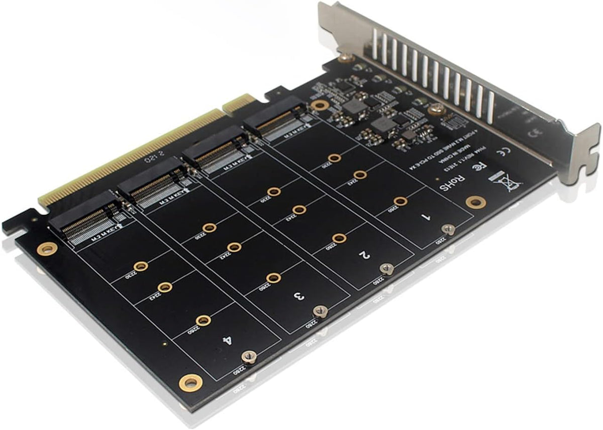 4 Port NVMe to PCIe X16 Adapter Expansion Card Pack of 2 V13281