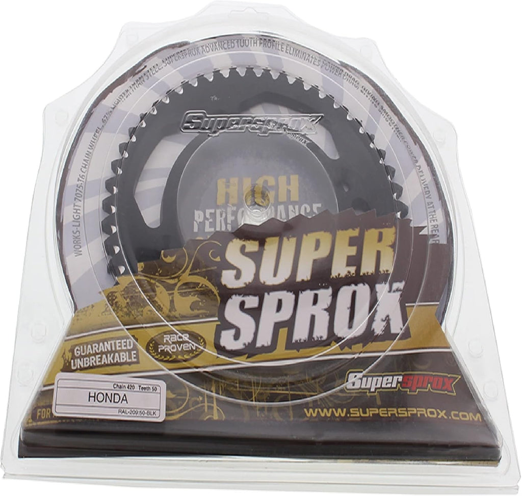Black Aluminum Sprocket 50T Chain Size 420 Pack of 2 I5428