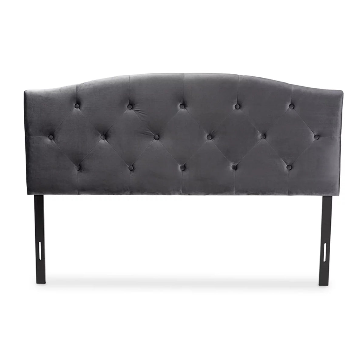 Grey Velvet Upholstered King Size Headboard P203784