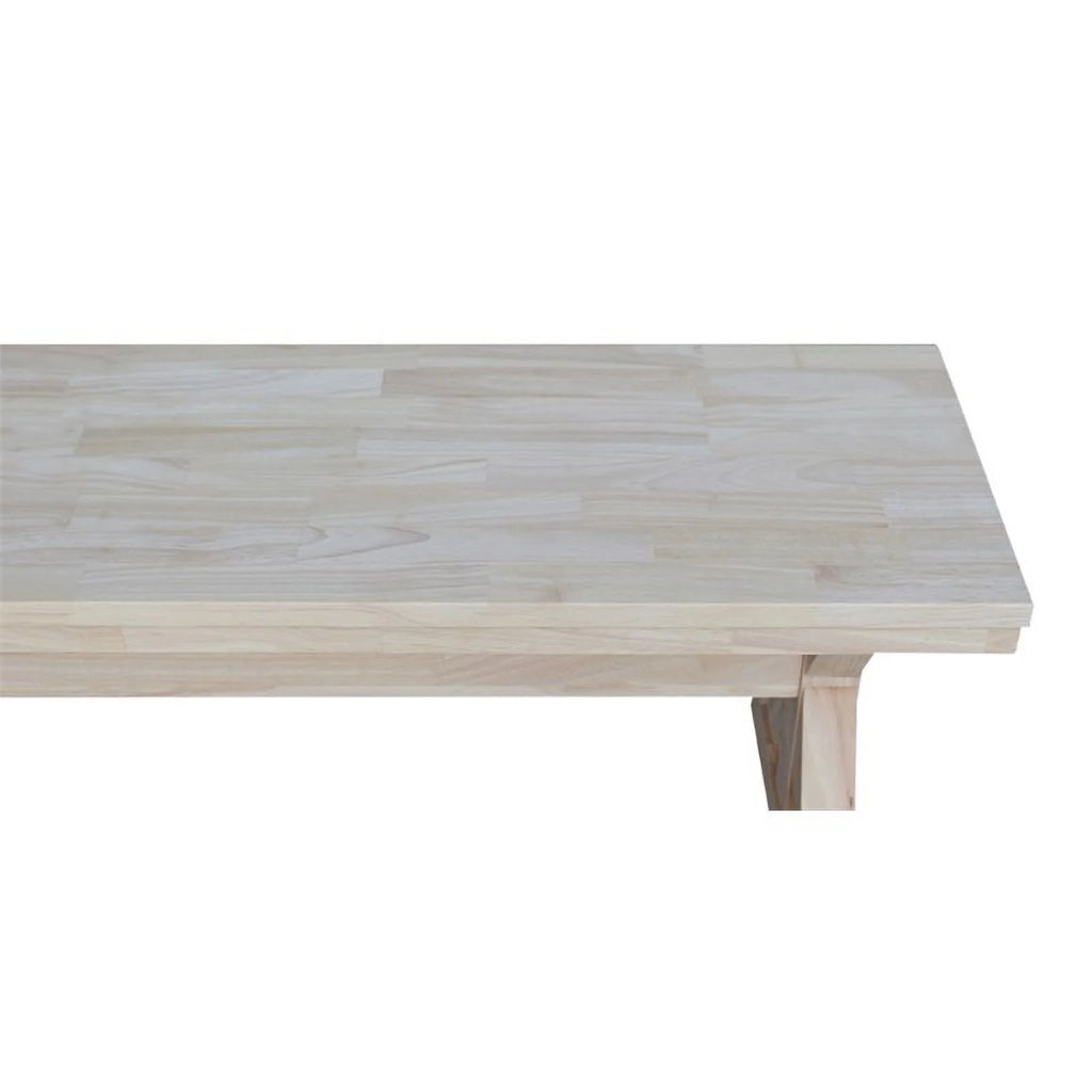 18" Solid Hardwood Bench Off White W52431