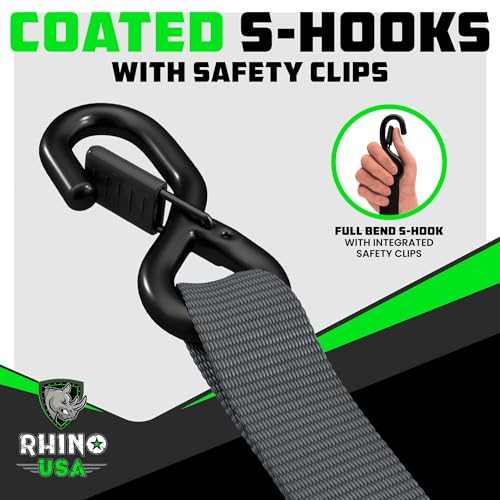 Heavy Duty Ratchet Straps 4-Pack Black P795