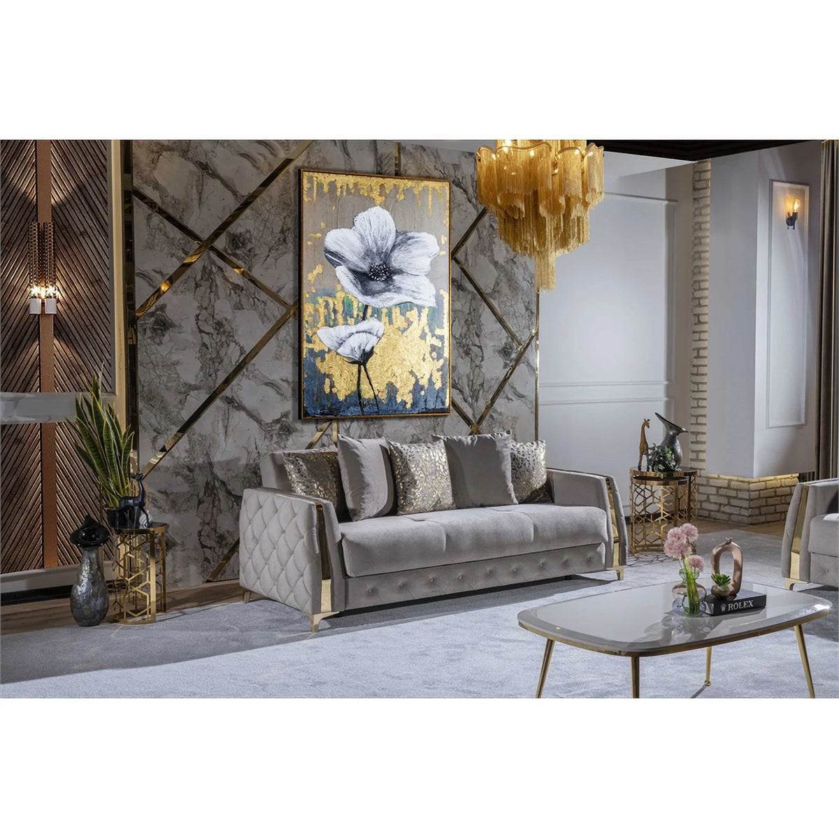 3PC Wood Living Room Set N389
