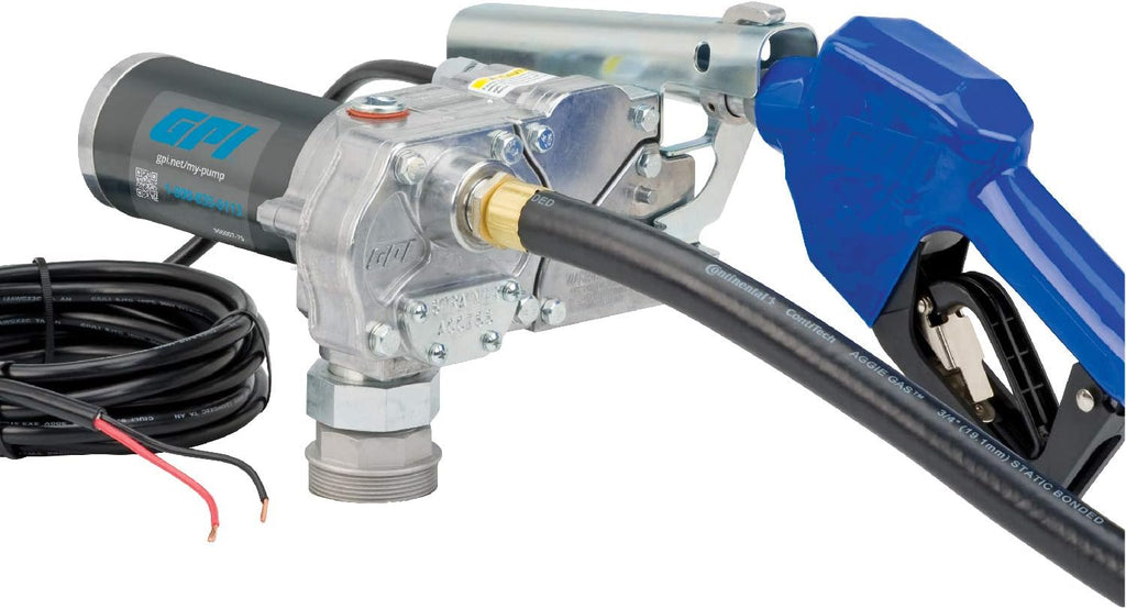 Fuel Transfer Pump with Manual Shut-Off Nozzle, 15 GPM, 10' Hose T152