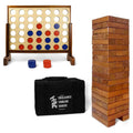Giant Tumbling Timbers Stacking & 4 in a Row Game Bundle O65595