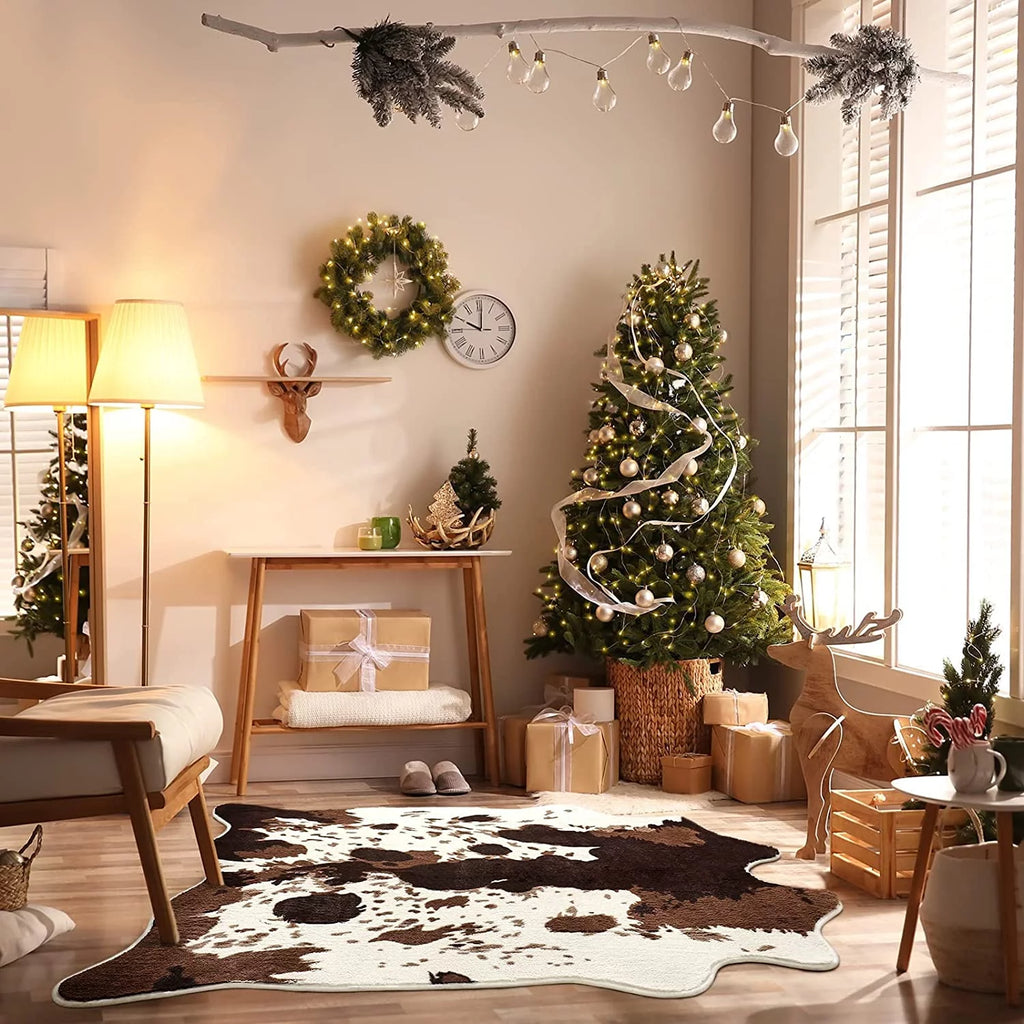 Faux Cowhide Animal Print Rug 4.6'x5.2' T65770