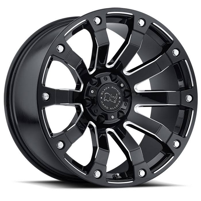 20x9 6x5.5x22 +12mm Black/Milled Wheel Rim J670