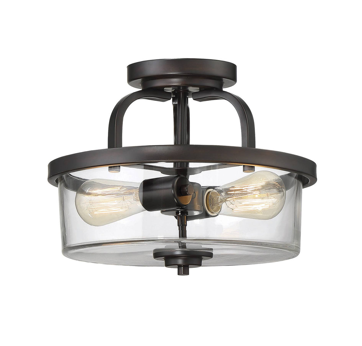 2 Light Semi Flush English Bronze J41138