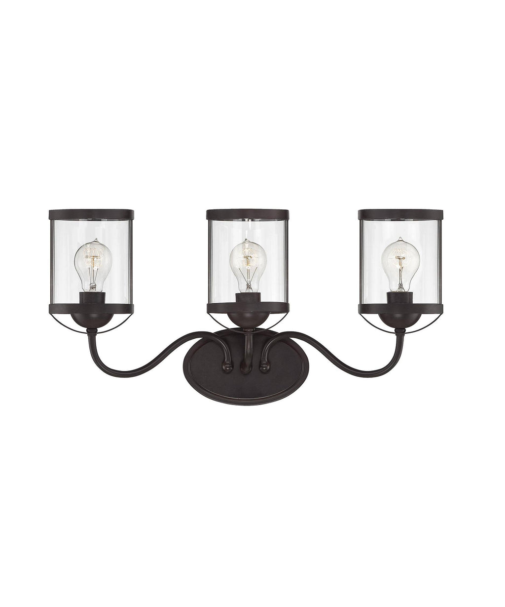 English Bronze 3 Light Bath Bar C501