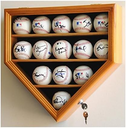 Black Baseball Ball Display Case Cabinet Holder Wall Rack H976890