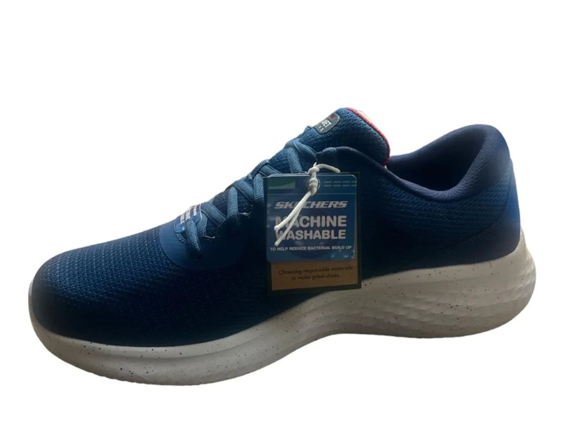 Blue White Memory Foam Men Shoes Q30517