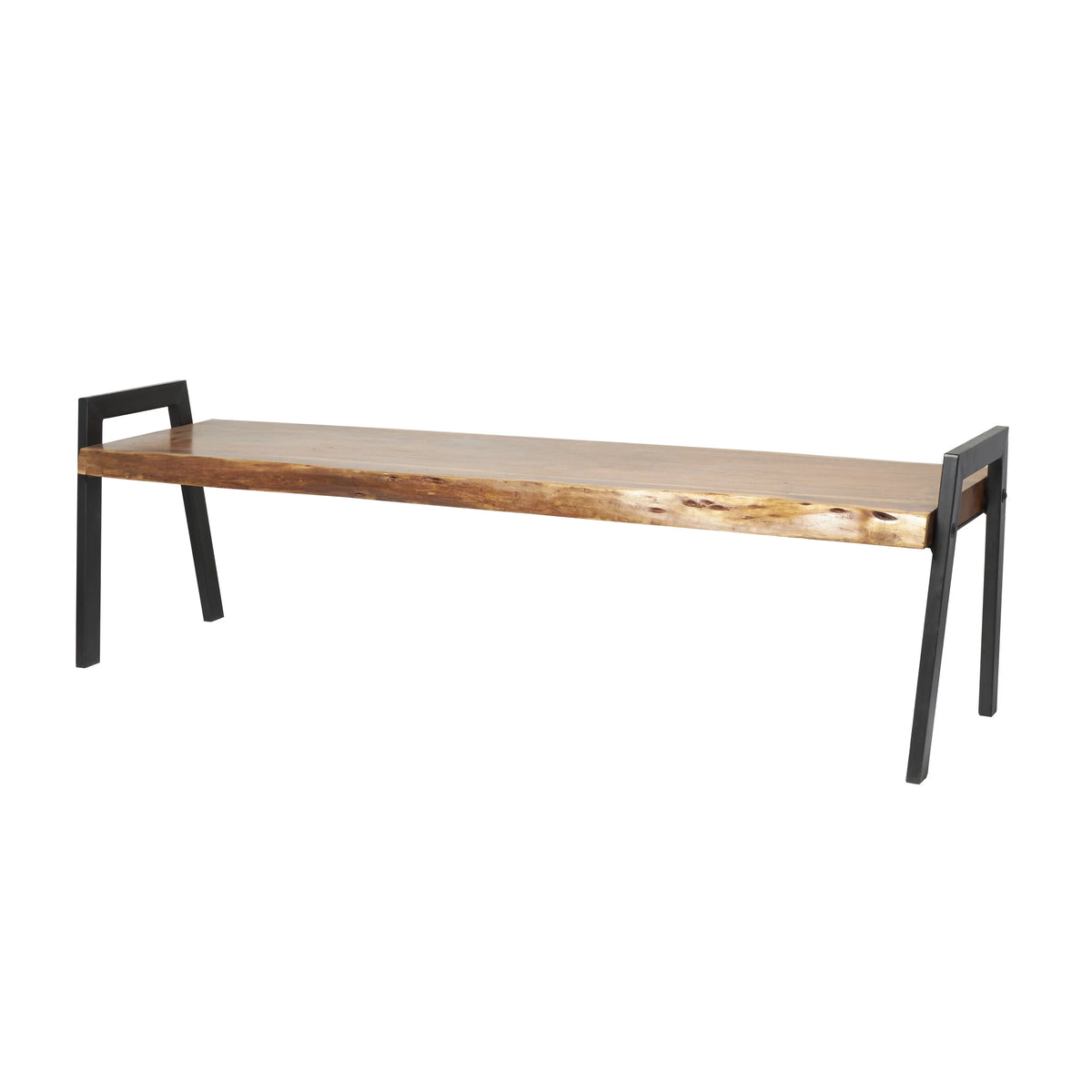 Wood Live Edge Top Bench C702845