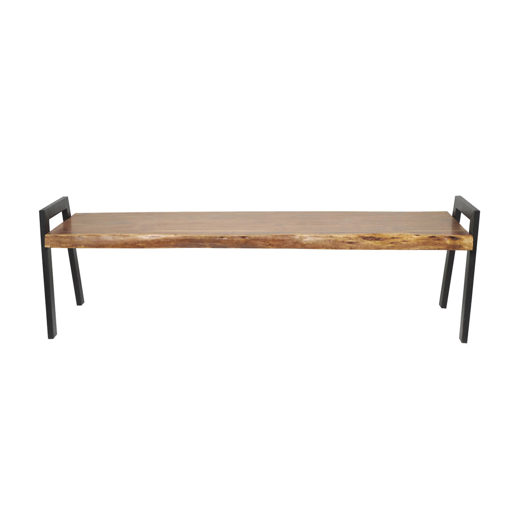 Wood Live Edge Top Bench C702845