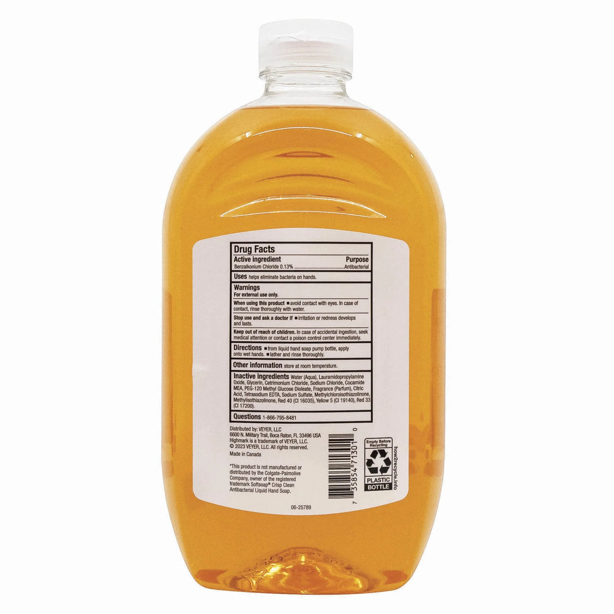 Antibacterial Liquid Hand Soap 50 Oz Refill Bottle Case Of 4 T6482