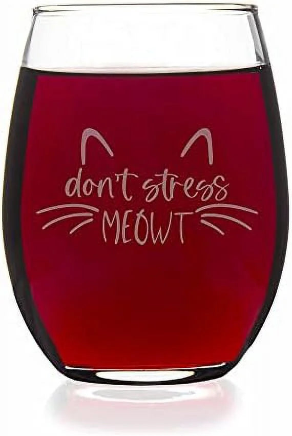 Cat Lover Stemless Wine Glass R2736