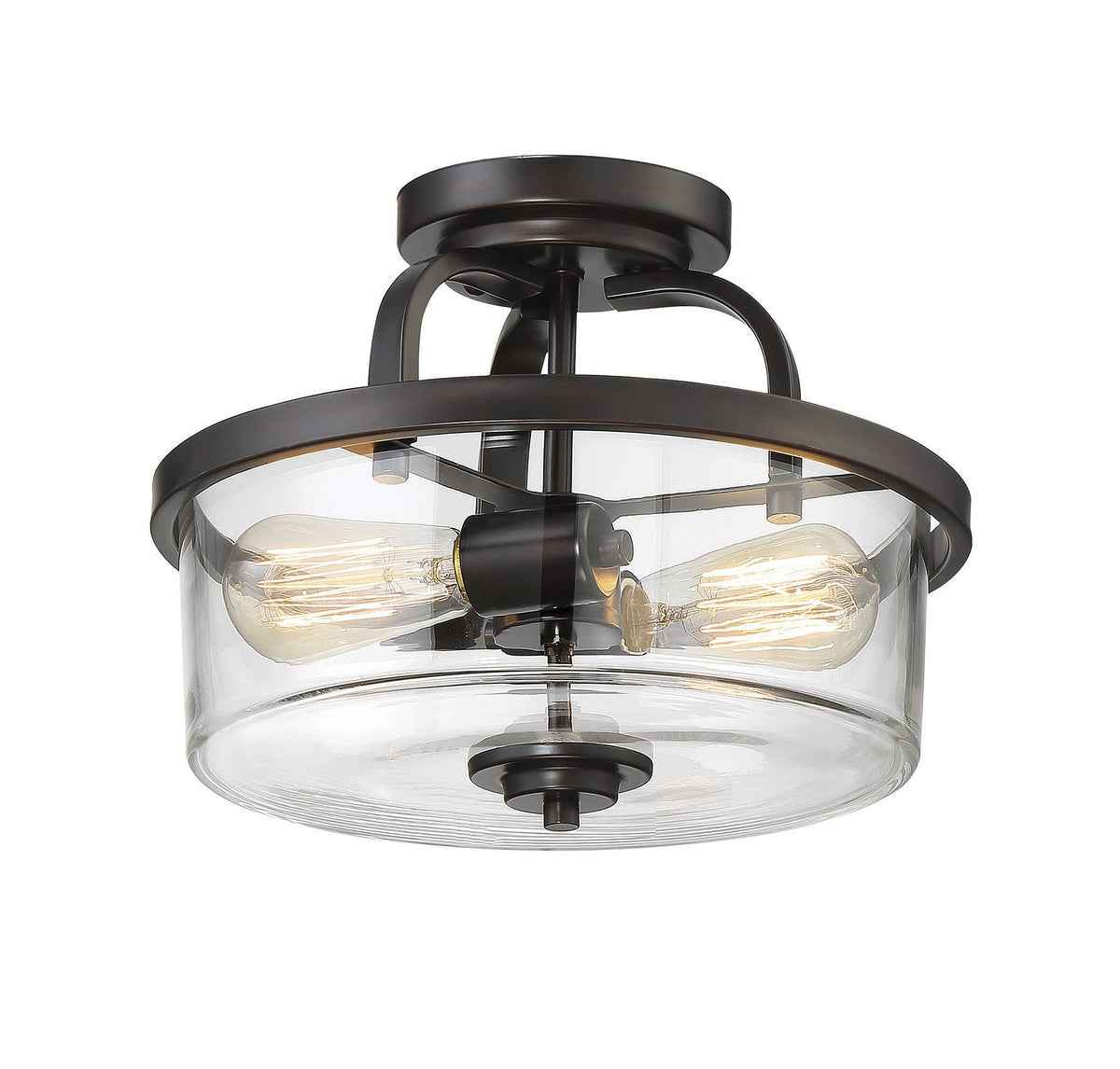 2 Light Semi Flush English Bronze J41138