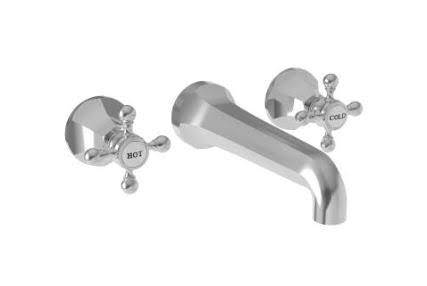 Flat Black Wall Mount Lavatory Faucet F65381