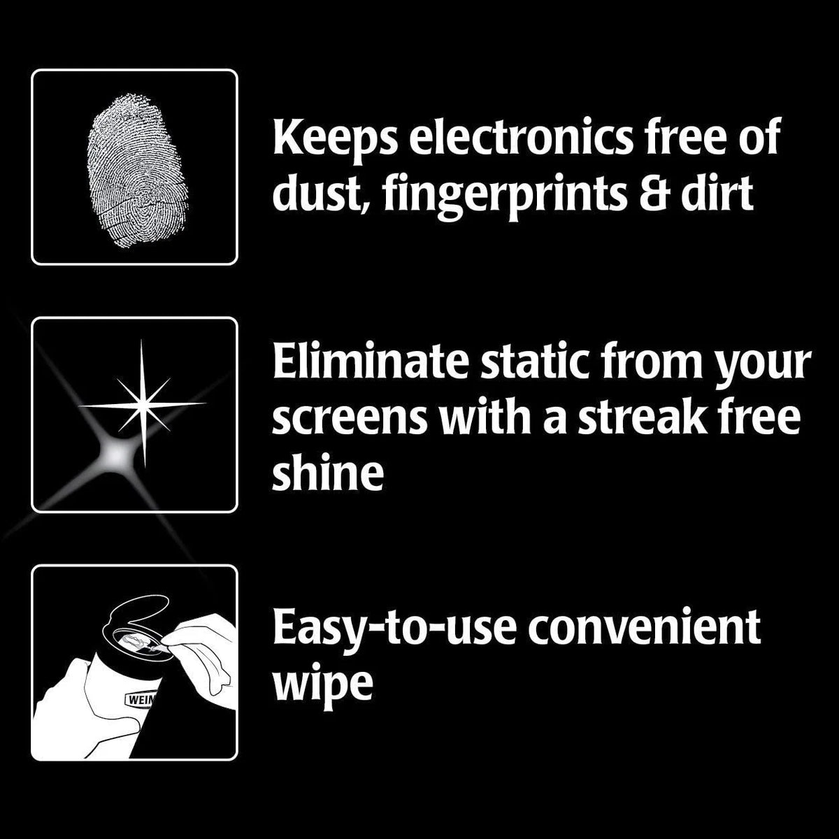 Electronic Cleaning Wipes, 30 Count D231