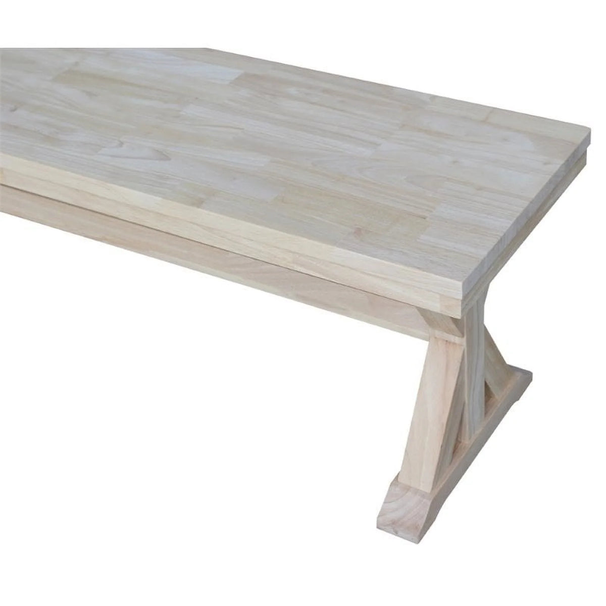 18" Solid Hardwood Bench Off White W52431