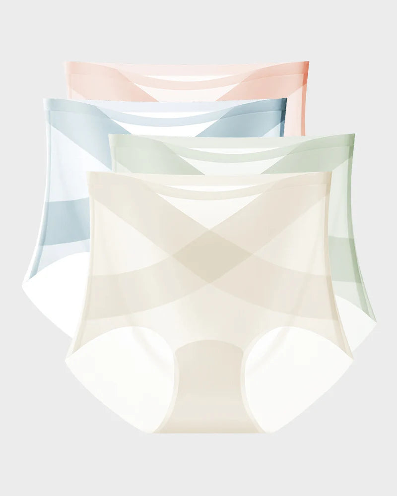 Seamless High-Waist Tummy Control Panties 4 Pack X853