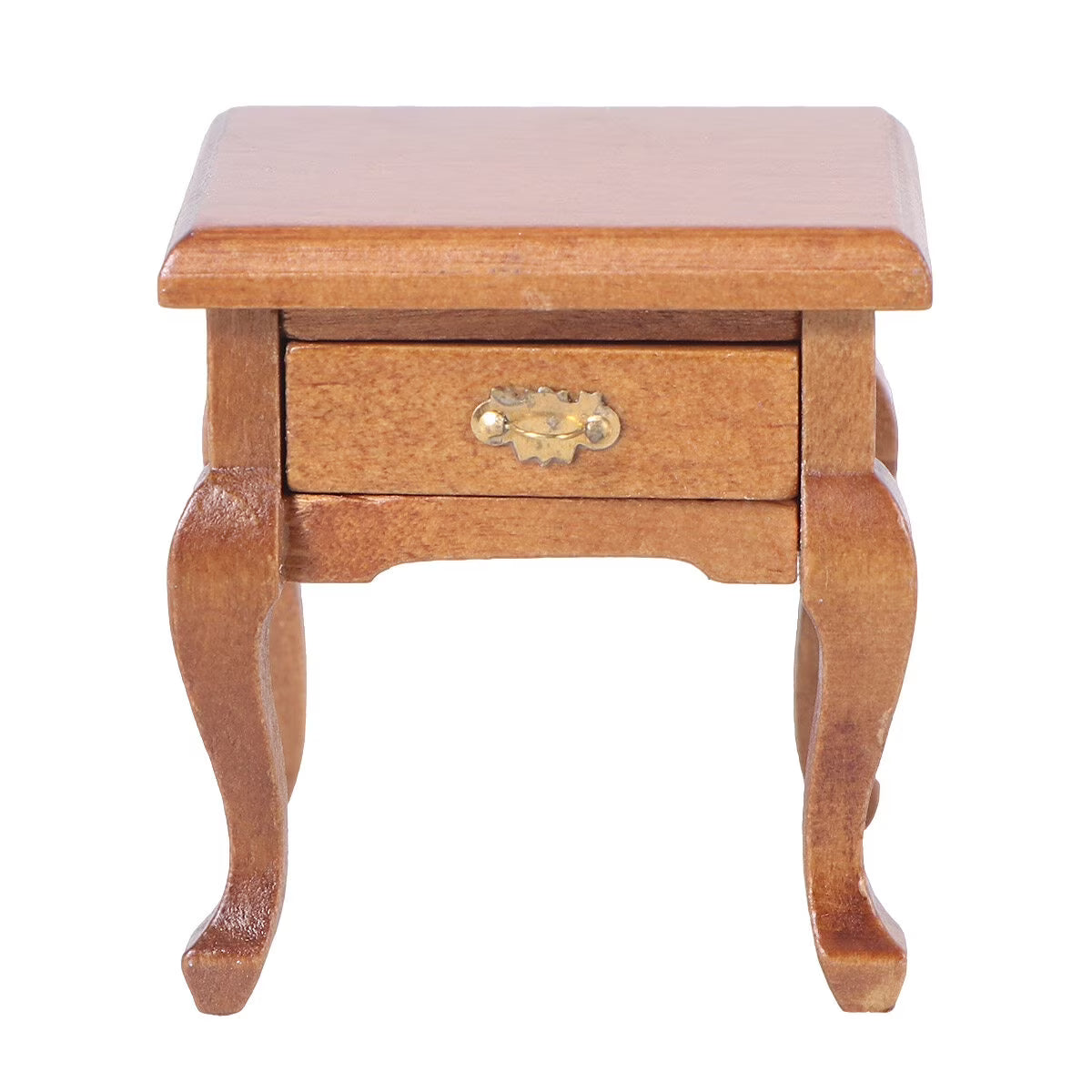 1:12 Walnut Colo Miniature Bedside Table Toy S56879