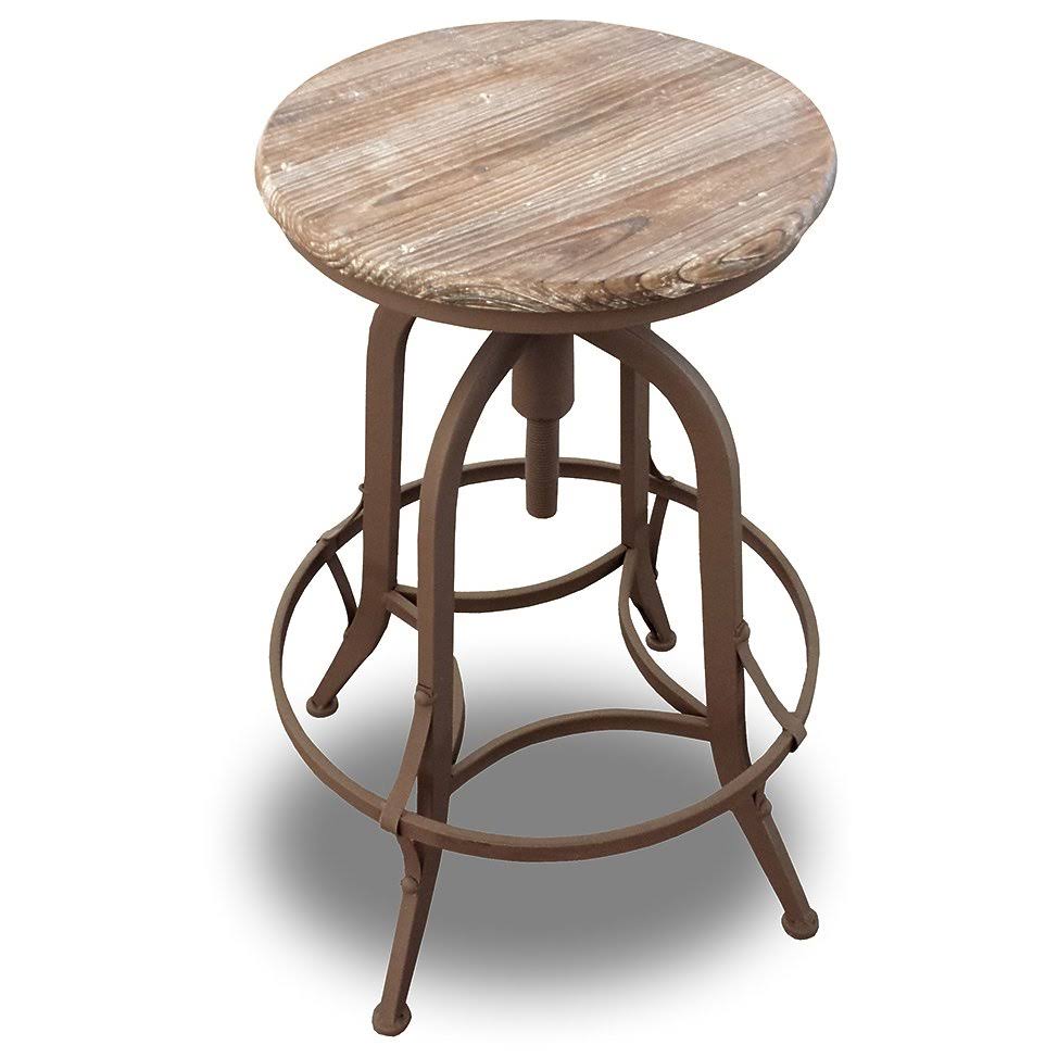 Retro Steel Rotating Adjustable Height Barstool D8953