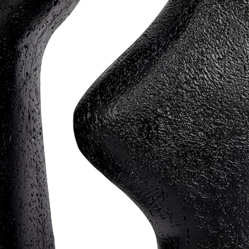 Modern Abstract Table Lamp with Drum Shade, Black and White Q399