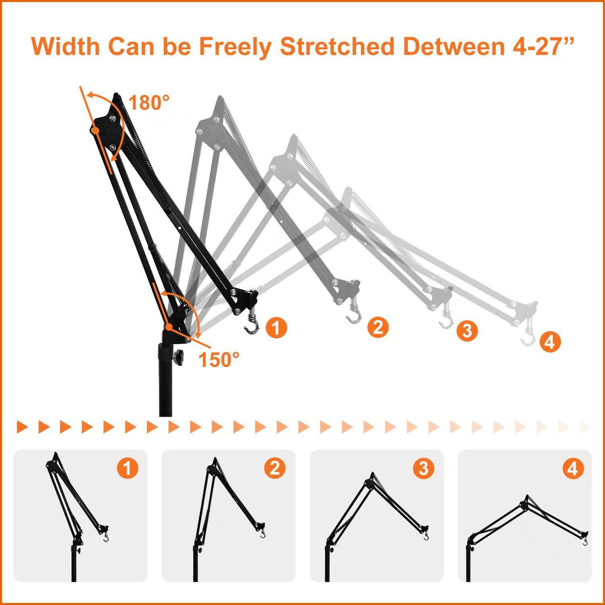 Reptile Dual Lamp Stand with Two Hooks O828618