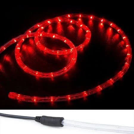 150 Red LED Rope Lights with Power Cable E717