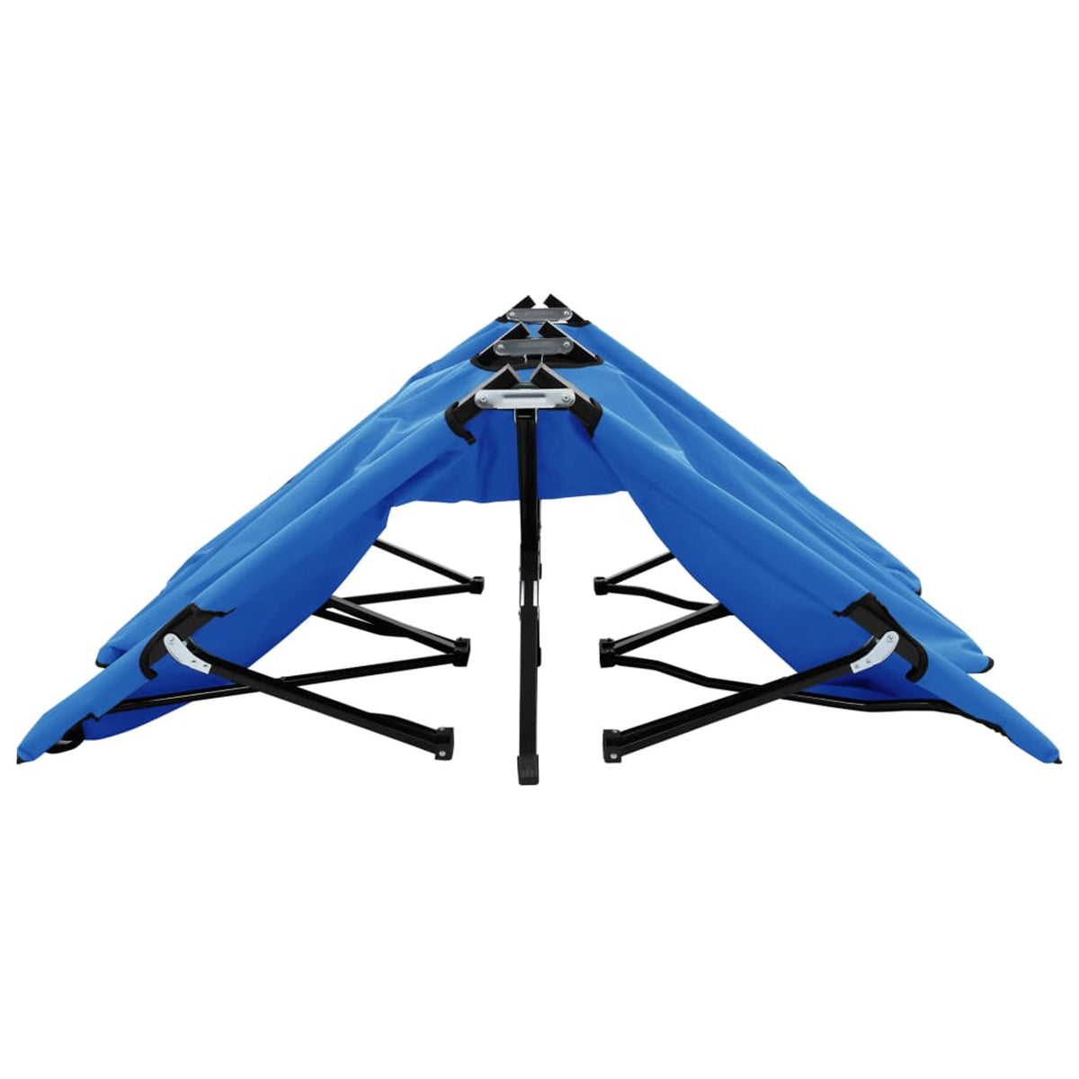 Blue Folding Fabric Steel Frame Camping Cot E538459