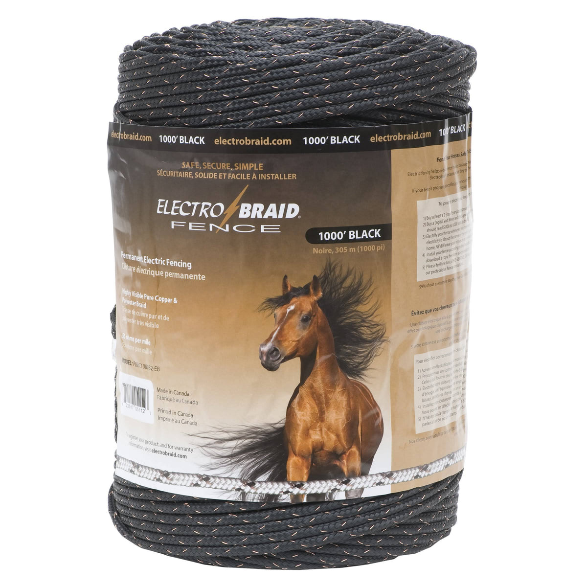 Black Horse Fence Conductor Reel, 1000-Feet R82613