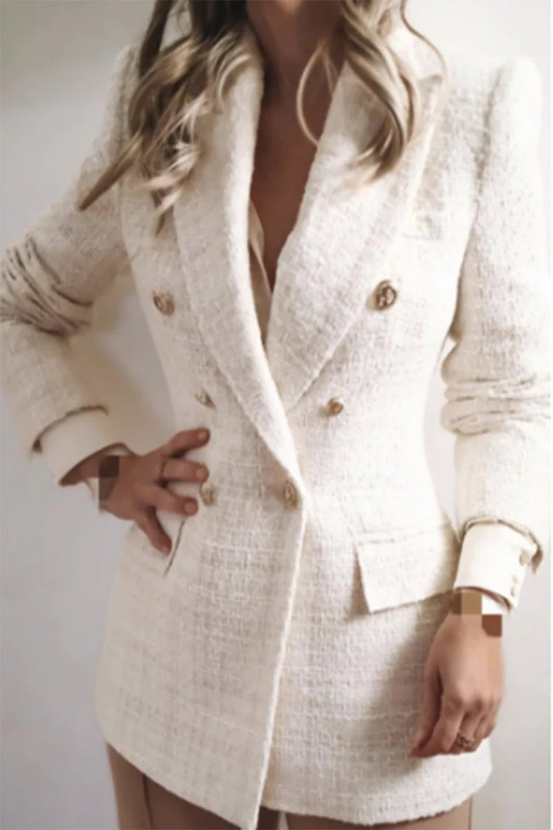 Solid Turn-back Collar Outerwear Z43972