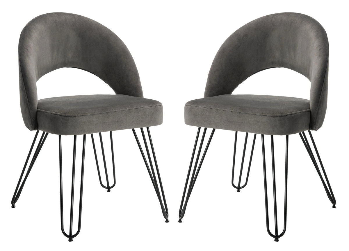 Velvet Upholstered Dining Chair Set of 2 P2377