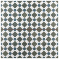 17-5/8 in. x 17-5/8 in. Ceramic Floor and Wall Tile, Blue/Green and White L171