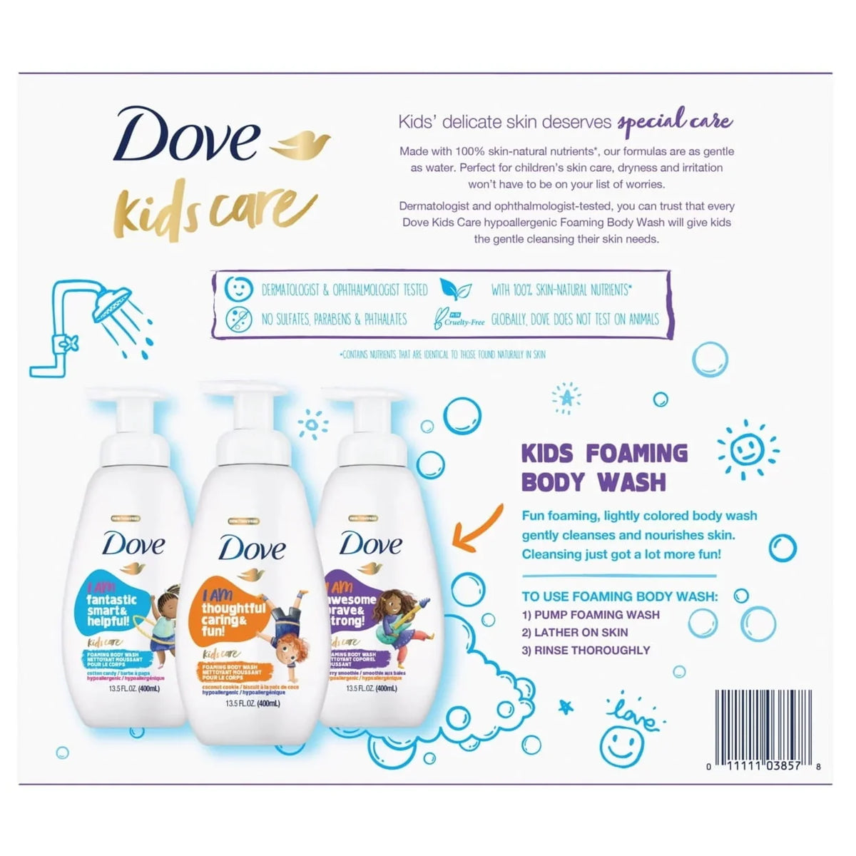 Foaming Body Wash Variety Pack 13.5 Fluid Ounce Pack of 3 N200