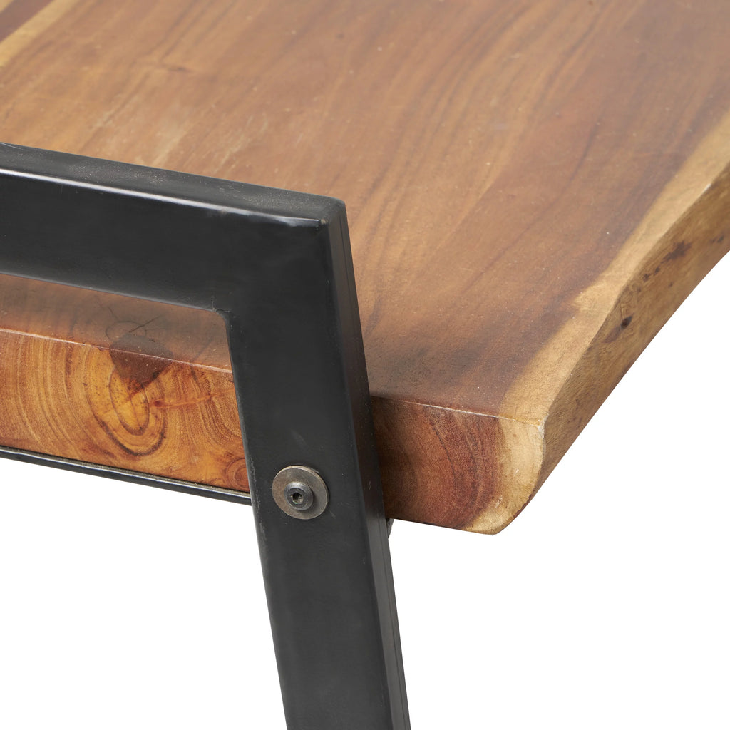 Wood Live Edge Top Bench C702845
